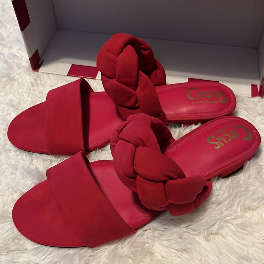 Hot pink sandals